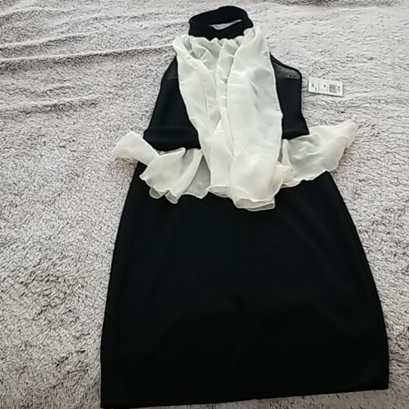 Elegant Backless High Neck Mini Dress - Picture 4 of 4